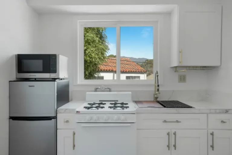 Kitchenette in Bedroom at Pacific Crest Hotel in Santa Barbara, CA