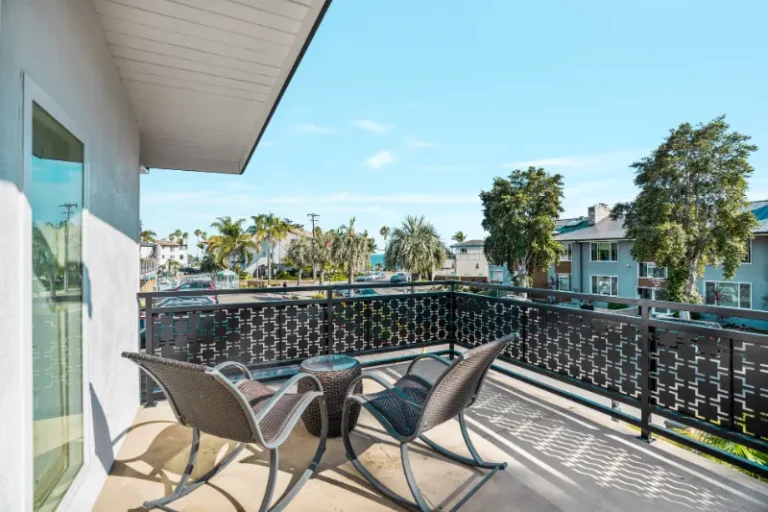 Balcony in a Bedroom at Pacific Crest Hotel in Santa Barbara, CA