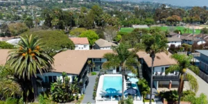 Aerial View of Pacific Crest Hotel in Santa Barbara, CA