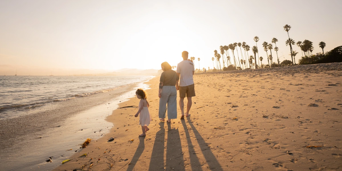 Family at East Beach, Santa Barbara, CA
